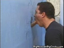 Glory Hole Cock Sucking Muscled Hunks