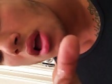 Michael Hoffman eats cum