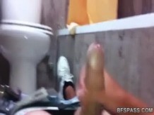 Cumming in my grandma bathroom