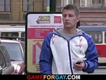 Smart gay seduces and fucks taxi driver  