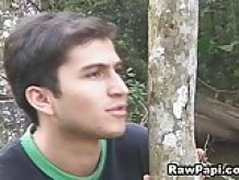 Nice Latino Papi Outdoor Anal Sex