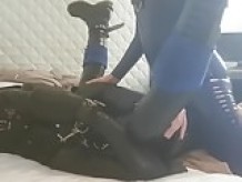 Fucking a rubber slave Part 1