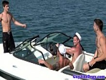 Gay marinero orgía al aire libre con chip joven