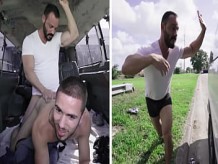 BAIT BUS - Chico heterosexual aficionado engañado para tener sexo gay con Joey Doves