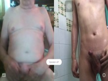 Asiático chino twink (ming) skyping con daddy richard