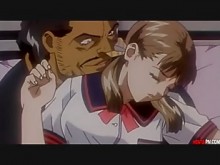 Es golpeado por un hombre grande | Hentai sin censura