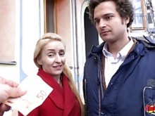Scout alemán I Skinny milf profundo anal I trampa novio en la calle casting