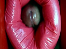 Gran polla atrapada en agujero