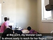 La dama de masaje legítima se rinde ante la segunda aplicación de Monster Cock, parte 1