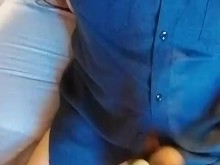 Masajeando mi polla!