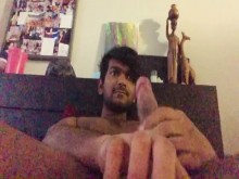 Semen por la tarde con una gran polla dura