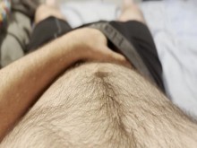 Un masaje rápido con Little Cub después del trabajo.