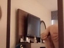 Usando todo mi agujero en un hotel